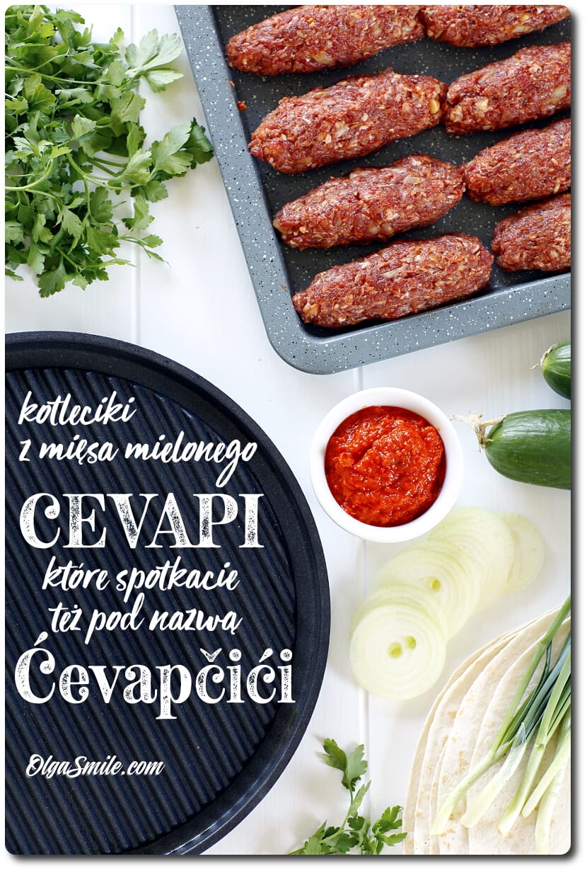 CEVAPI KOTLECIKI Z MIĘSA MIELONEGO Z AJVAREM PODRAVKA