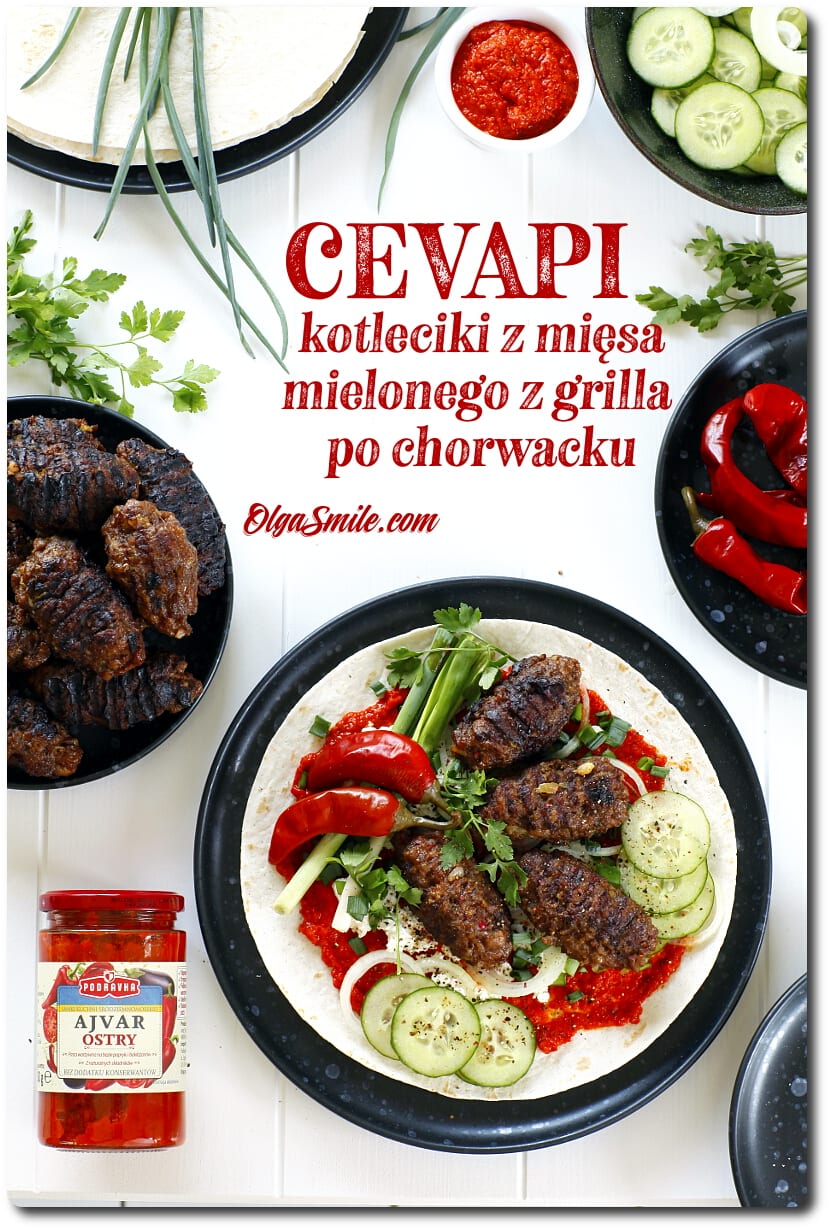 CEVAPI KOTLECIKI Z MIĘSA MIELONEGO Z AJVAREM PODRAVKA