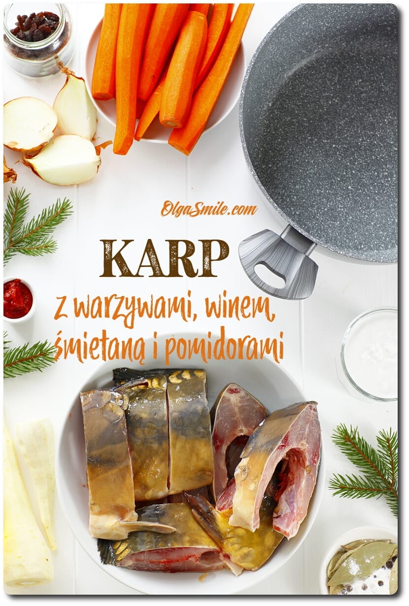 Karp duszony z warzywami